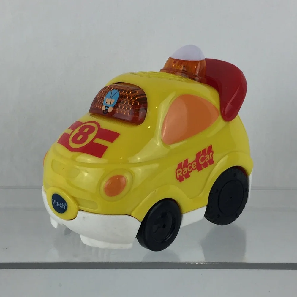 VTech Go Go Smart Wheels Race Car Lot of 2 Orange Yellow Lights Sounds Tested‎